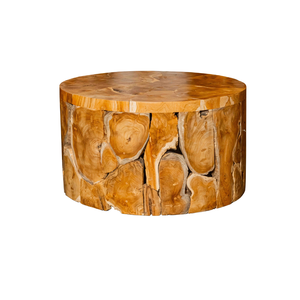 Mesa de Centro ARTERRA Premium Rústica de Raíz de Teca, Hecha a Mano, con Textura Natural de Teca, para Sala de Estar - Product Image 1