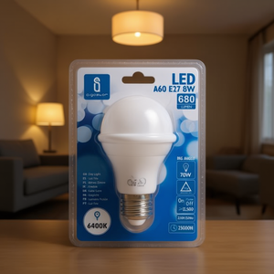 Lampadina LED Gigastar A60 E27 8W 6400K Luce Diurna 680 Lumen Ampio Angolo 25000H - Product Image 3