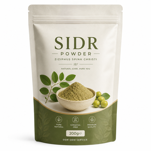 Poudre de feuilles de Sidr traditionnelle 200g, poudre de Sidr à base de plantes soigneusement moulue pour les masques capillaires et les masques faciaux, texture lisse et de qualité. - Product Image 1