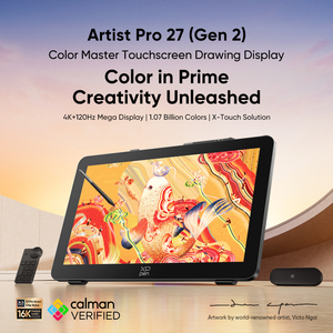 Tableta de Dibujo XPPen Artist Pro 27 Gen 2 4K UHD con Pantalla Táctil de 120Hz y Lápiz X3 Pro, 16384 Niveles - Product Image 2