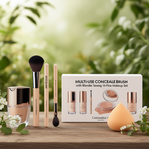 Pinceau correcteur multi-usages avec éponge de mélange, ensemble de maquillage 14 pièces - Product Image 3