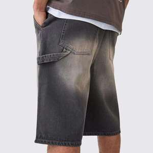 Shorts en jean tricoté respirant coupe droite pour homme, style urbain, idéal pour l'extérieur – Nouvelle collection été, offre spéciale - Product Image 6