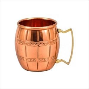 Artisan quality copper mug with clean design and premium <b>weight</b> perfect for homemade cocktails and professional <b>bars</b> - Product Image 2
