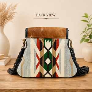 Bolsos cruzados de cuero vacuno estilo bohemio con flecos para mujer |   Cuero Hecho a Mano del Suroeste |   Bolso Bandolera India 2026 Exportación - Product Image 5