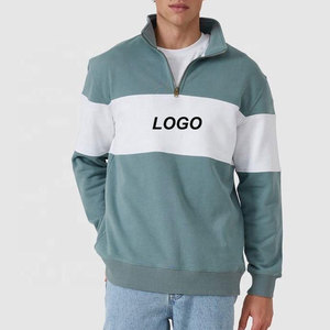 Sweat-shirt à col quart zippé pour homme, tissu confortable, col rond uni, coupe régulière, décontracté, hiver, French Terry, 100% polyester Econex - Product Image 2