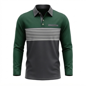 Nouveau T-shirt de golf pour homme de haute qualité avec broderie personnalisée, respirant, à poche, manches courtes, tricoté, décontracté pour homme - Product Image 2
