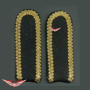 KEW Customizable Luxury Black Fabric Gold Embroidered Epaulettes <b>Braided</b> Shoulder Board Eco-Friendly <b>Accessory</b> - Product Image 1