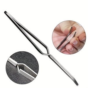 Outil de façonnage des ongles avec embout incurvé de précision pour une coupe précise des bords des ongles, outil de manucure plat réutilisable - Product Image 1