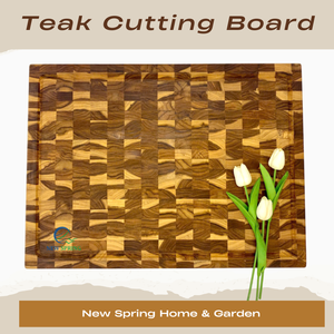 Tabla de cortar de grano de madera de teca de Vietnam-Bloques de cocina de madera duraderos para venta al por mayor - Product Image 6