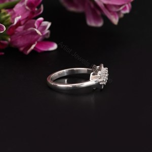 Bague en argent sterling 925 avec cluster de diamants naturels de 0,50 ct, bijoux fins, fournisseur en gros OEM ODM - Product Image 2
