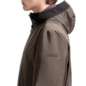 Chaqueta Cortavientos de Nailon con Capucha para Hombre, Ligera, Repelente al Agua, Técnica, Impermeable, Informal, Premium, Personalizada - Product Image 4