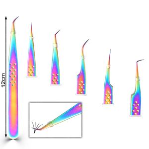 Anti Static Rainbow Color <b>Eyelash</b> Tweezers Professional Lash Extension Tweezers Stainless Steel <b>Beauty</b> <b>Tools</b> Manufacturer - Product Image 1