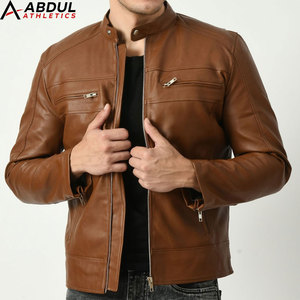 Chaqueta de invierno de cuero con acabado de lujo, material premium, tacto suave, interior cálido, corte ajustado, chaqueta de moda para el invierno. - Product Image 1
