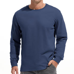 Camiseta de Manga Larga con Logotipo Personalizado OEM, Camiseta de Manga Larga para Hombre, Algodón, Tela Suave, Pedido al por Mayor - Product Image 2