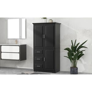 Armadio Alto e Largo con Tre Cassetti per Organizzazione Documenti in Bagno/Ufficio - Product Image 4