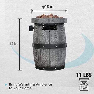 Braciere a Gas Rotondo da Esterno da 10 Pollici, Elegante Focolare per Intrattenimento all'Aperto - Product Image 5