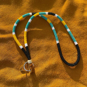 Handmade Bohemian Beaded Badge Holder <b>Lanyard</b> Neck Strap Stylish ID Card Rope for Women At Budget Friendly - Product Image 1