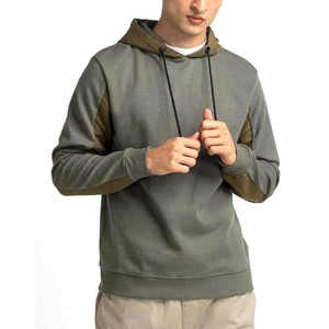 Sweat à capuche basique pour homme 100 % coton mélangé, manches longues, coupe classique, options multicolores unies, teinture unie, faible MOQ, directement de l'usine - Product Image 5