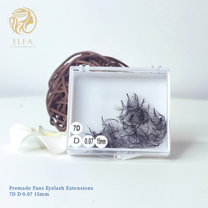 ขนตาปลอมสำเร็จรูป ELFA ผลิตด้วยมือจากเกาหลี ใย PBT นุ่มเป็นธรรมชาติ ยาว ขนตาแบบพัด แกนสั้น แกนยาว  ทรง CC Curl  แบบหลวม  ขนาด 0.05/0.07 มม. - Product Image 4