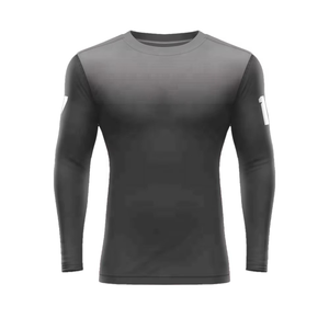 Chemise de compression pour homme à manches longues respirante en polyester/nylon pour le surf et le BJJ avec protection UPF50+ séchage rapide antibactérienne - Product Image 1