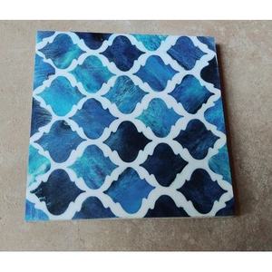 Sous-verre en bois d'acacia de qualité supérieure, sous-verre en résine pour servir le thé, le café et les boissons, design moderne, protection de table - Product Image 5