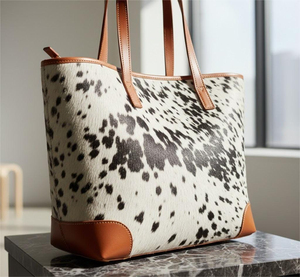 <b>Vintage</b> cowhide <b>tote</b> <b>bag</b> Designer large capacity handbag Stylish embroidery shoulder purse Women's leather beach <b>tote</b> - Product Image 5