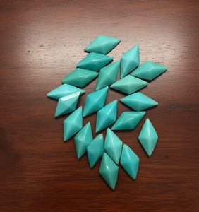 Turquesa suelta de Arizona, facetada, de 6x12 mm, gema natural de alta calidad para la fabricación de anillos, pendientes y joyería personalizada, turquesa para exportación. - Product Image 1