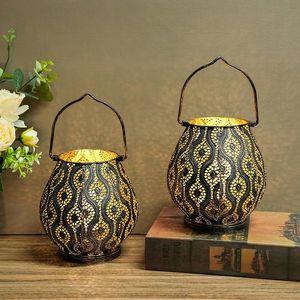 Small Candle holder Hanging Battery Mini Lantern Vintage House Shape <b>Light</b> With <b>Rope</b> for Christmas Decorative Holiday Decor - Product Image 6