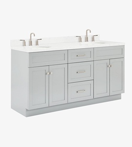 Meuble de salle de bain sur mesure Felix 66 pouces avec double vasque, 4 options de finition, fabricant OEM Vietnamien - Product Image 2