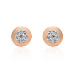 Pendientes de Diamantes CZ en Oro Rosa para Mujer, Lujosos, Elegantes, Ligeros, Ideales para Regalo, Talla Regular, Exportación - Product Image 3