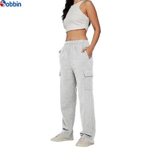 Pantalon de jogging cargo pour filles, pantalon d'été, vente chaude, pantalon personnalisé à taille élastique, pantalon tendance pour femmes, pantalon large - Product Image 2