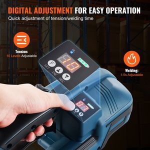 Reggiatrice Elettrica Portatile per Imballaggio con Nastri PP/PET da 0,35"-0,63" Display Digitale 2 Batterie da 4000mAh - Product Image 5