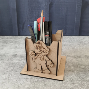 Porte-stylos en MDF, support pour pinceaux de maquillage, organiseur de crayons en MDF pour bureau, artisanat DIY personnalisé - Product Image 2