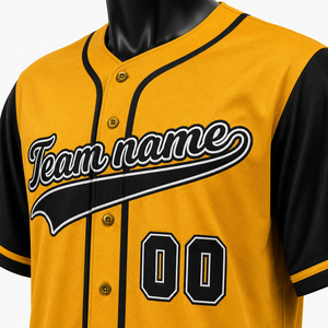 Maillot de baseball OEM de haute qualité 100 % polyester, couleur et logo personnalisés, grande taille, respirant, séchage rapide, vêtements de sport - Product Image 5