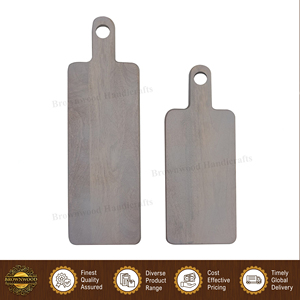 Good Quality Wholesale Home Hotel and Restaurant Kitchen Supply Handmade 100% Natural Acacia Wood Cutting <b>Board</b> | Set of 2 - Product Image 5