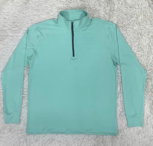 Sweat-shirt léger pour homme à col montant et fermeture éclair courte, personnalisable avec logo OEM/ODM, idéal pour le golf, les activités de plein air et les uniformes. - Product Image 6