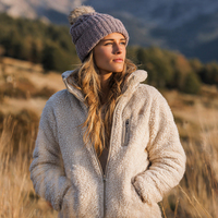Veste en polaire sherpa à demi-zip pour femme, manteau oversize en polaire sherpa, vestes en polaire sherpa chaudes pour l'hiver pour femme