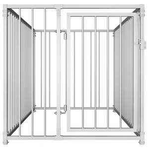 Caseta para Perros de Acero Plateado de Durabilidad Media, Rectangular, Casa para Mascotas y Muebles - Product Image 3