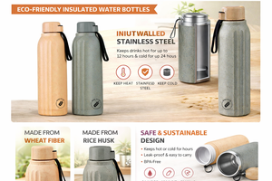 Bouteille d'eau en acier personnalisée TrendSip avec impression pour Thanksgiving, Halloween et Pâques, utilisation promotionnelle au bureau - Product Image 2