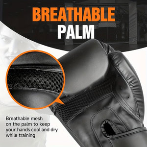 หลายขนาด (10oz-16oz) ถุงมือชกมวยหนังเทียมสำหรับมืออาชีพสำหรับผู้ใหญ่สำหรับคิกบ็อกซิ่ง ซานด้า ผู้ชาย ผู้หญิง ทนทาน ปรับได้ - Product Image 3