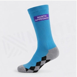 North Approach <b>Knee</b> <b>High</b> Running <b>Socks</b> Blue Breathable Spandex Polyester Adults Summer Sport <b>Socks</b> - Product Image 3