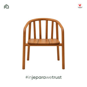 Modern Solid Teak <b>Wood</b> Dining <b>Armchair</b> Curved Backrest Natural Teak Oil Wooden Chair for Villa Hotel Restaurant - Product Image 3