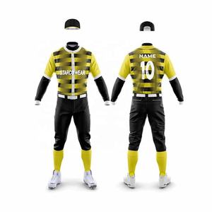 Conjuntos de uniformes de béisbol de calidad superior al por mayor, ropa deportiva de poliéster 100% transpirable con diseño personalizado para adultos - Product Image 1