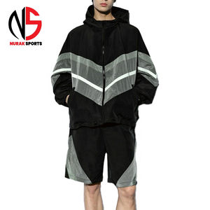 Trajes Deportivos Reflectantes Personalizados, Traje Deportivo de Nailon para Gimnasio, Traje Deportivo con Cierre, Traje Deportivo Personalizado para Hombre, Pantalones Cortos, Cortavientos en 2026 - Product Image 1