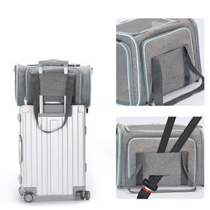 Sac de transport extensible pour animaux de compagnie (chats et chiens) avec maille respirante et tapis doux – Niche de voyage portable pour extérieur - Product Image 4