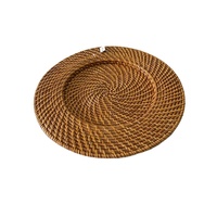 Assiette de Présentation en Rotin Écologique Nouvelle Conception, Meilleures Ventes, Gravure Personnalisée, Tailles sur Mesure, Origine Vietnam D30/D35/D40 cm Galaximex