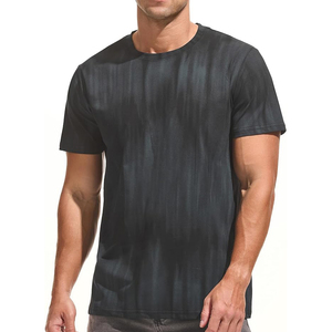 Men's Tie-Dye T-<b>Shirt</b> Short Sleeve O-Neck Regular Fit 100% Cotton Jersey Knitted Casual Breathable Solid Color Design - Product Image 2