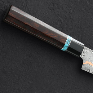 Couteau de boucher artisanal en cuivre damas de qualité supérieure avec manche en bois durable pour la découpe de viande, le façonnage et les tâches de cuisine - Product Image 5