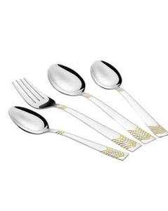 Ensemble de couverts en métal design, cuillère et fourchette, accessoires de table tendance pour la cuisine, l'accueil et la décoration de table - Product Image 6