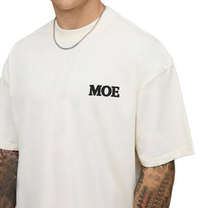 Camiseta de hombre con estampado gráfico en la espalda, corte holgado, 100% algodón, estilo urbano, manga corta, ajuste relajado, venta al por mayor, OEM - Product Image 1